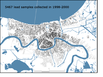 New Orleans Lead Sample Area